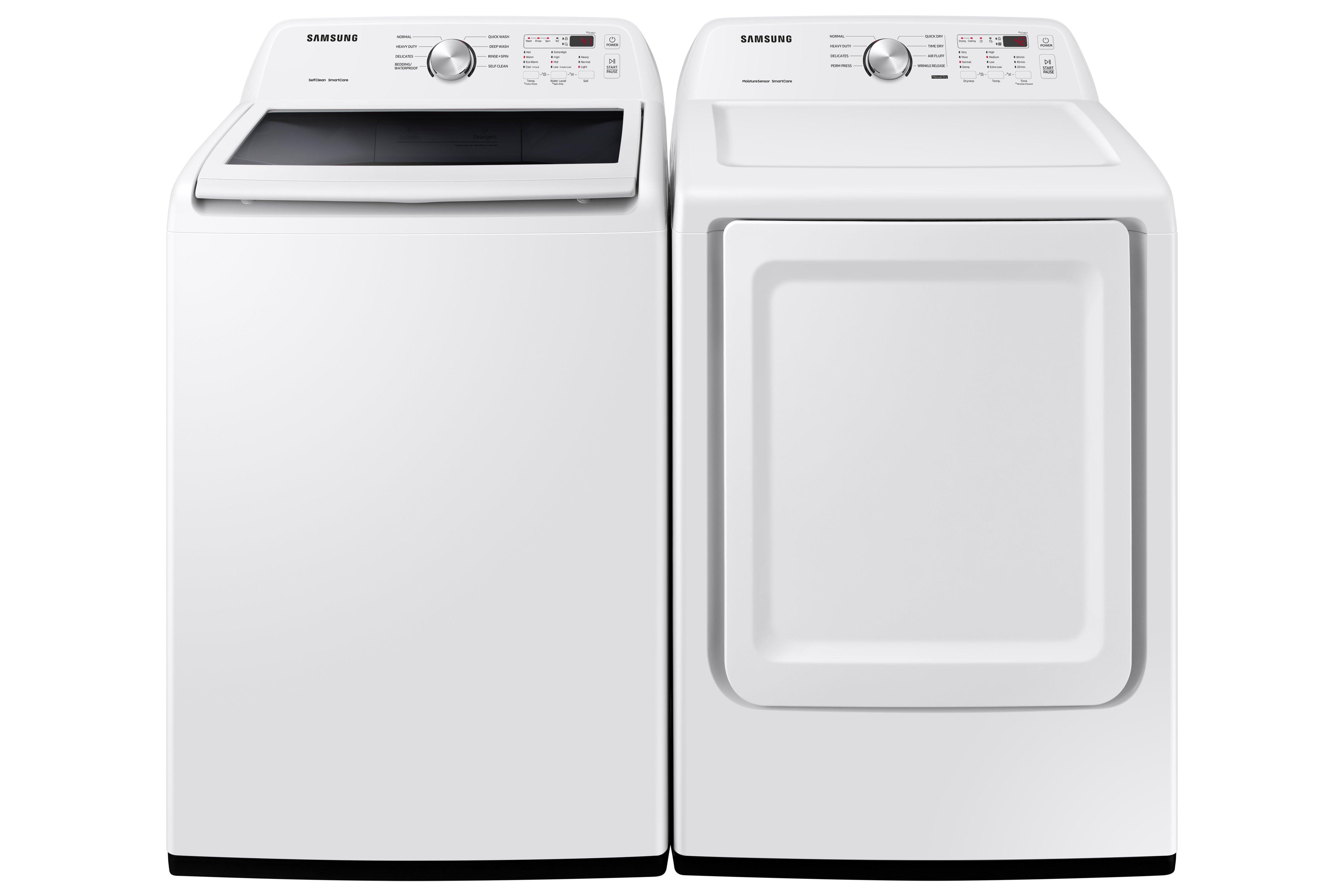 Hotpoint top load washer & store dryer set white howadrew2 a4776335